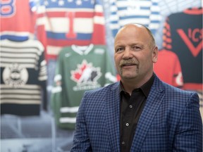 Toronto Maple Leafs great Wendel Clark is shown in May, when he was introduced alongside the Saskatchewan Sports Hall of Fame's other inductees for 2019.