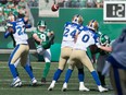 Saskatchewan Roughriders punter Jon Ryan, 9, was a member of the Winnipeg Blue Bombers in 2004 when the first Banjo Bowl was played.