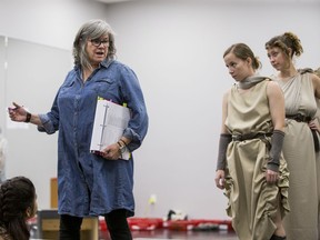 Yvette Nolan, director, during a rehearsal for the Ferre Play Theatre production of the play The Penelopiad at their rehearsal space in Saskatoon, SK on Friday, September 6, 2019.