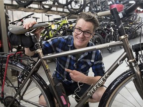Bert Seidel, sales manager at Western Cycle Source for Sports, with his bike in Regina. Regina Police Service recently partnered with Project 529, a bike registration company, which Seidel recently joined.