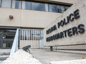 The Regina Police Service Headquarters. The evidence management unit is located off site.