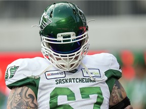 Saskatchewan Roughriders centre Dan Clark was named the team's most outstanding offensive lineman on Wednesday.