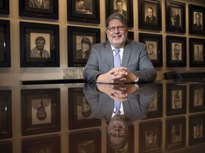 Michael Boda, the Chief Electoral Officer of Saskatchewan, poses for a portrait in his office in Regina.