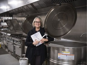 Soup Sisters and Broth Brothers Regina organizer Gail Greenberg stands in the Mosaic Stadium kitchen.