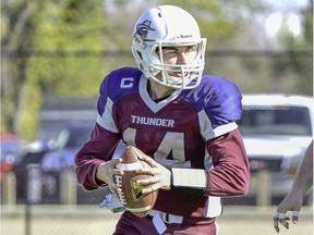 Regina Thunder quarterback Blake Scherle led the PFC in passing yards (2,196) during the 2019 regular season.