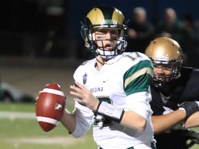 University of Regina Rams quarterback Josh Donnelly threw four touchdown passes in Friday's lopsided home-field victory over the University of Manitoba Bisons.