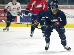 The Regina Pats acquired forward Caiden Daley, shown at practice on Thursday, from the Brandon Wheat Kings on Tuesday.