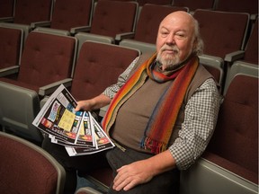 Gary Robins, co-coordinator for the fourth annual Playing For Change Saskatchewan Film Festival, sits in the RPL Film Theatre where the festival will be screening.