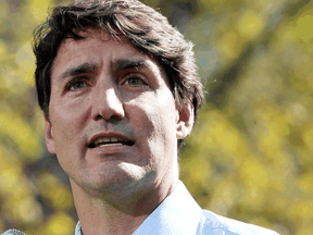 Prime Minister Justin Trudeau speaks during a campaign stop.