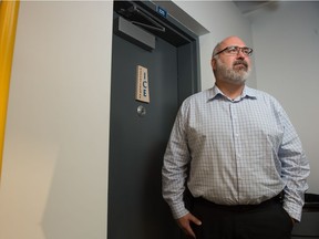 RCMP Staff Sgt. Scott Lambie stands at the door of the Saskatchewan Internet Child Exploitation unit's office.