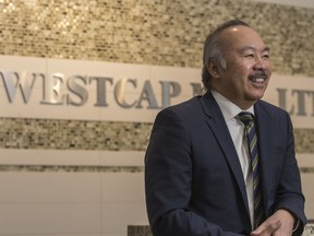 Grant Kook, President, Chief Executive Officer and Founder of Westcap, stands for a photograph in his office in Saskatoon.