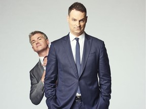 Dan O'Toole, left, and Jay Onrait are in Regina on Friday for the "Jay and Don Podcast" at the Conexus Arts Centre.
