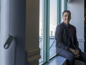 Retired NHL hockey player Chris Chelios at the HuskiesÕ Off The Leash Luncheon at Prairieland Park in Saskatoon, SK on Thursday, November 7, 2019.