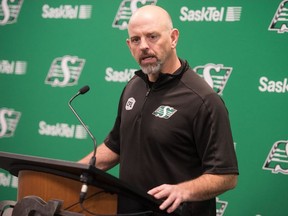 Saskatchewan Roughriders head coach Craig Dickenson addressed many issues while meeting with the media on Monday.