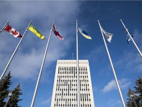 The exterior of City Hall in Regina.