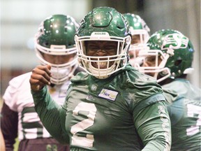 Roughriders defensive tackle Micah Johnson is preparing for Sunday's CFL West Division final against the visiting Winnipeg Blue Bombers.