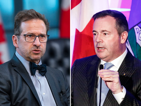 Bloc Québécois Leader Yves-François Blanchet and Alberta Premier Jason Kenney.