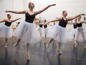 The Youth Ballet Company of Saskatchewan rehearses for its upcoming production, Winter Wonderland.