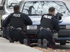 Members of the Regina Police Service and members of their SWAT team surrounded a home on the 1100 block of Elphinstone Street in Regina.