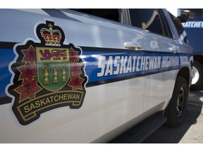 Saskatchewan Highway Patrol vehicles.