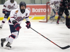 Cal Caragata of the Regina Pat Canadians is leading the Saskatchewan Midget AAA Hockey League in goals (24) and points (47) after 23 games.