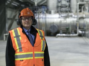 SaskPower president and CEO Michael Marsh inside the Chinook Power Station.