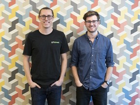 Offstreet founders Matt Fahlman, left, (CEO) and Kyle Smyth (CTO) at the Cultivator incubator, which is run by Conexus.