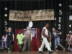 REGINA, SASK :  December 17, 2019  --  Students with different abilities rehearse for their upcoming play called Holiday Time Machine in Regina on Tuesday, December 17, 2019.  Their teacher Brittany McGeough is directing the play and all her students are non-verbal. TROY FLEECE / Regina Leader-Post