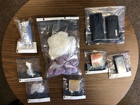 On December 17, 2019, during a joint force operation between the Saskatchewan RCMP Roving Traffic Unit and the Saskatchewan Highway Patrol, officers stopped a speeding vehicle on the Trans-Canada Highway and seized 310 grams of suspected fentanyl, 15 grams of suspected cannabis and more than $2000 in Canadian currency. (Photo supplied by RCMP)