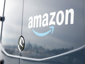 An Amazon Prime van during a press conference announcing Amazon.com's new program to help entrepreneurs build businesses delivering Amazon packages, including $1 million to fund startup costs for military veterans, at an event space in Seattle, Washington, U.S., June 27, 2018.