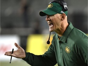 Jason Maas, shown during his four-year tenure as the Edmonton Eskimos' head coach, is known for his demonstrations of emotion.