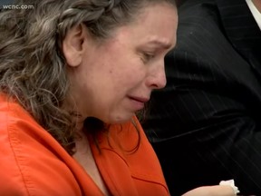 Lana Sue Clayton seen in court in a video screen grab from WCNC.