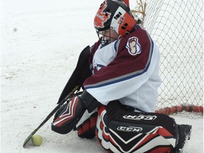 Theo Schevel, then seven years old, is shown playing road hockey on Boxing Day in 2007. It has been about that long since Rob Vanstone saw anyone playing road hockey.