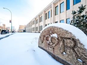 Court of Queen's Bench in Regina on a winter day.