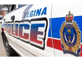 Regina police are looking for two men after shots were fired in a parking lot Saturday morning.