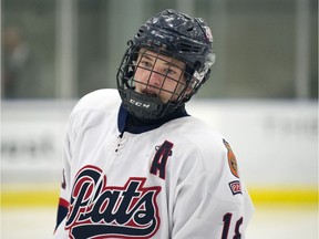 Carson Whyte was named the Regina Pat Canadians' player of the game after registering three assists in Thursday's 6-2 victory over the host Saskatoon Contacts.