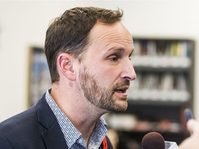 SASKATOON,SK--November 4/2019 -  1106 news hospital crowding - Provincial NDP leader Ryan Meili speaks to media regarding his concerns about the reported hospital overcrowding in Saskatoon's hospitals.  Photo taken in Saskatoon, SK on Tuesday, November 5, 2019.