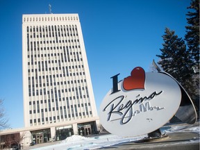 Regina City Hall on Victoria Avenue in Regina, Saskatchewan on Dec 27, 2019.