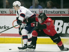 Regina Pats defeceman Tyson Feist (4) played his last game with the Regina Pats on Wednesday night against the Prince George Cougars.