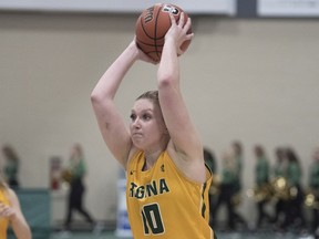 U of R Cougars forward Alexi Rowden recorded her first career double-double in Friday's win over the visiting Brandon Bobcats.