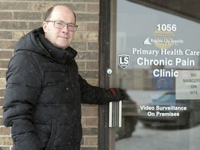 James Procyshen stands outside the Regina Chronic Pain Clinic on the 1000 block of Albert Street in Regina.