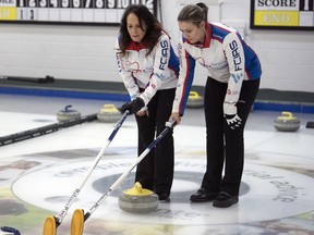 Veteran skip Michelle Englot (left) and Sara England have joined forces for the 2018-19 curling season.