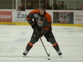 Chantz Petruic of the Yorkton Terriers is running away with the SJHL scoring race.