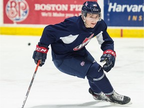 Regina Pats forward Josh Paulhus during a practice at the Brandt Centre on Wednesday.