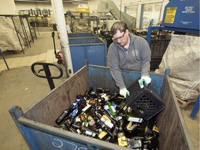 Supervisor Alex Dolha sorts household glass at the Rochdale location in Regina on Friday, January 24, 2020.