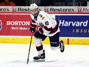 Regina Pats prospect Parker Berge during his WHL debut against the Lethbridge Hurricanes on Friday.