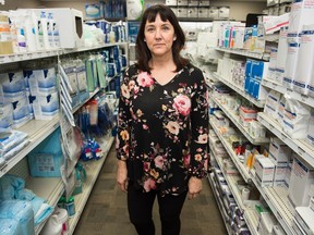 Yvonne Slobodian, owner of Jolly's Medical Supplies, stands in an aisle at the store's Victoria Avenue location in Regina, Saskatchewan on Jan. 31, 2020.