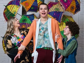 Kayla Weir (from left), Ronin Durey and Reece Braaten perform in Do It With Class's production of Shakespeare's As You Like It, Feb. 6-8, 2020, in Regina.