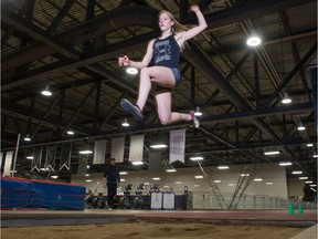 Joely Welburn of the University of Regina hit two U Sports qualifying standards Sunday at a track and field meet in Windsor, Ont.