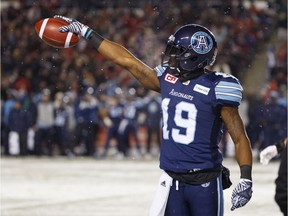 Receiver S.J. Green, shown with the Toronto Argonauts in 2017, is now a member of the XFL's Seattle Dragons.